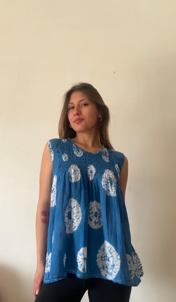 Suni Top Tie-Dye Blue